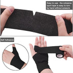 BQTQ 50 Rolls Self Adhesive Bandage Wrap Black Bandage Tape Self Adherent Wrap 2 inch Bandages Self Adhesive Wraps Stretch Bandage Wrap Roll for Wrist Ankle Swelling Sprains (Black)
