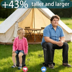 2026 Upgraded XXL 18.7"H Portable Toilet for Adults with Carring Handle for Camping, Adjustable Outdoor Toilet, Folding Collapsible Travel Potty with Storage Bag for Hiking, Tent, Boat, Beach