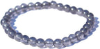 jet Iolite Stretch Bracelet 6 mm A++ Gemstone Amulet Charms Healing Energy Metaphysical Confidence Progress Strength Prosperity Peace Divine