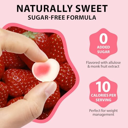 Women's Multivitamin Gummies with Iron, Inositol, Zinc, Biotin, Vitamin A C D3 E K2 B12 - Sugar Free, Vegan, Strawberry Flavored Multi Vitamins for Daily Energy & Wellness - 60 Count (30 Day Supply)