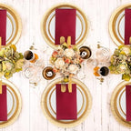 KAMMAK Burgundy Napkins Disposbale Wine Red Cloth like Paper Dinner Napkins with Pocket 100 Pack Guest Hand Towel for Party Decoration, Wedding Reception, Bathroon, Restaurant (16.5 x 16.5 inch)