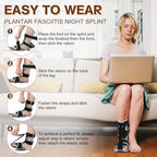 Plantar Fasciitis Night Splint - Upgraded Plantar Fasciitis Relief Braces For Women Men Day Night - Ankle Brace Arch Support Achilles Tendonitis Relief Foot Drop Heel Pain Relief - Breathable