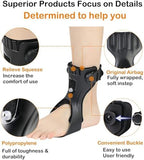 Upgraded AFO Drop Foot Brace, Medical Foot Up Ankle Foot Orthosis Support with Inflatable Airbag for Hemiplegia Stroke Shoes Walking Foot Stabilizer, Medium, Right