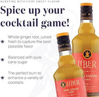 Liber & Co. Fiery Ginger Syrup - Made with 50% Organic Peruvian Ginger Juice - Perfect for Moscow Mules, Dark 'N Stormies, Sodas - Makes 25 Drinks (12.7 oz)