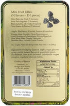 Straight from France Genuinely French, Assorted Mini French Fruit Jellies (Pates de Fruit), 5 Flavors in Auvergne Themed Candy Gift Tin 7 Oz