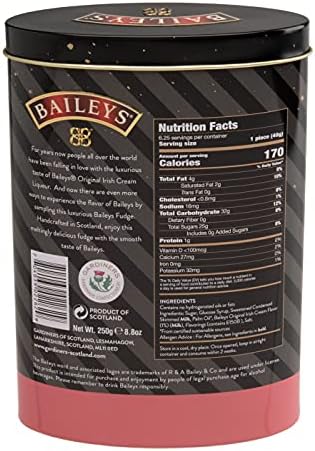 Gardiners of Scotland Handmade Fudge, Baileys Fudge Caramels 8.8 Ounce Tin