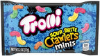 Trolli Sour Brite Crawlers Minis Candy, Sour Gummy Worms, 2 Ounce Treat-Size Pouches (Pack Of 18)