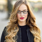 DXYXYO Half Moon Reading Glasses for Women, 3 Pack Small Semi Frame Readers with Spring Hinge Blue Light Blocking