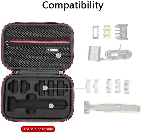 RLSOCO Hard Case for Philips Norelco OneBlade 360 & OneBlade Hybrid Electric Beard Trimmer and Shaver.Fits for Philips QP2724/90,QP2834/70,QP4631/90,QP4530/90,QP2630/70,QP1424/10,QP2520/90 and More