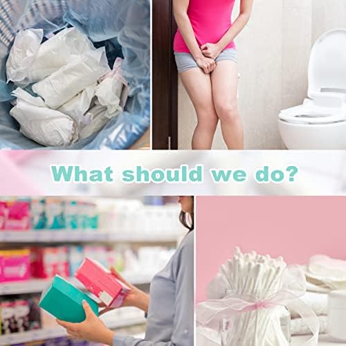 Women Sanitary Disposal Bags, 100 Pcs Feminine Hygiene Disposal Bags, Self-Sealing, Privacy Protection, Disposal of Sanitary Napkins, Tampons, Incontinence Wipes Green