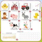 Hooqict 40Pcs Farm Cupcake Toppers Farm Animal Birthday Cake Topper Decorations Cupcake Picks for Kids Boys Girls Baby Shower Birthday Party Decorations Supplies