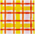 Talking Tables 20 x Gingham Pattern Napkins - Colourful Paper Serviettes, Disposable Tableware for Easter, Birthday, Picnic, Summer, Decoupage
