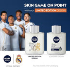 NIVEA MEN Real Madrid Limited Edition Design Sensitive Post Shave Balm, with VitaminPro Complex, Alcohol Free After Shave Balm for Men, 3.3 Fl Oz Bottle, Pack of 3