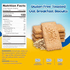 ChocZero Toasted Oat Breakfast Biscuits – No Added Sugar, Keto & Gluten Free High Fiber Snack Cookies, 30 Per Box (9 oz)