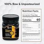 P.R.I Manuka Honey MGO 1000+, Ultra‑Potent Monofloral New Zealand Honey, Rare Limited‑Harvest, Cool‑Processed & QR‑Traceable (250g/8.8oz)