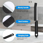 Generic 2 Pack Crevice Cleaning Brush, Multifunctional Gap Cleaning Brush Tools with Hard Nylon Bristles, Ideal for Bathroom, Kitchen, Sink, Window, Black