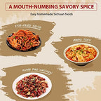 52USA Szechuan Peppercorns, Authentic Sichuan Peppercorns 8OZ, Mala Pepper, Unique Numbing, Essential for Mapo Tofu, Kung Pao Chicken, Asine Cusine, Sichuan Red Peppercorn, Whole Chinese Peppercorn
