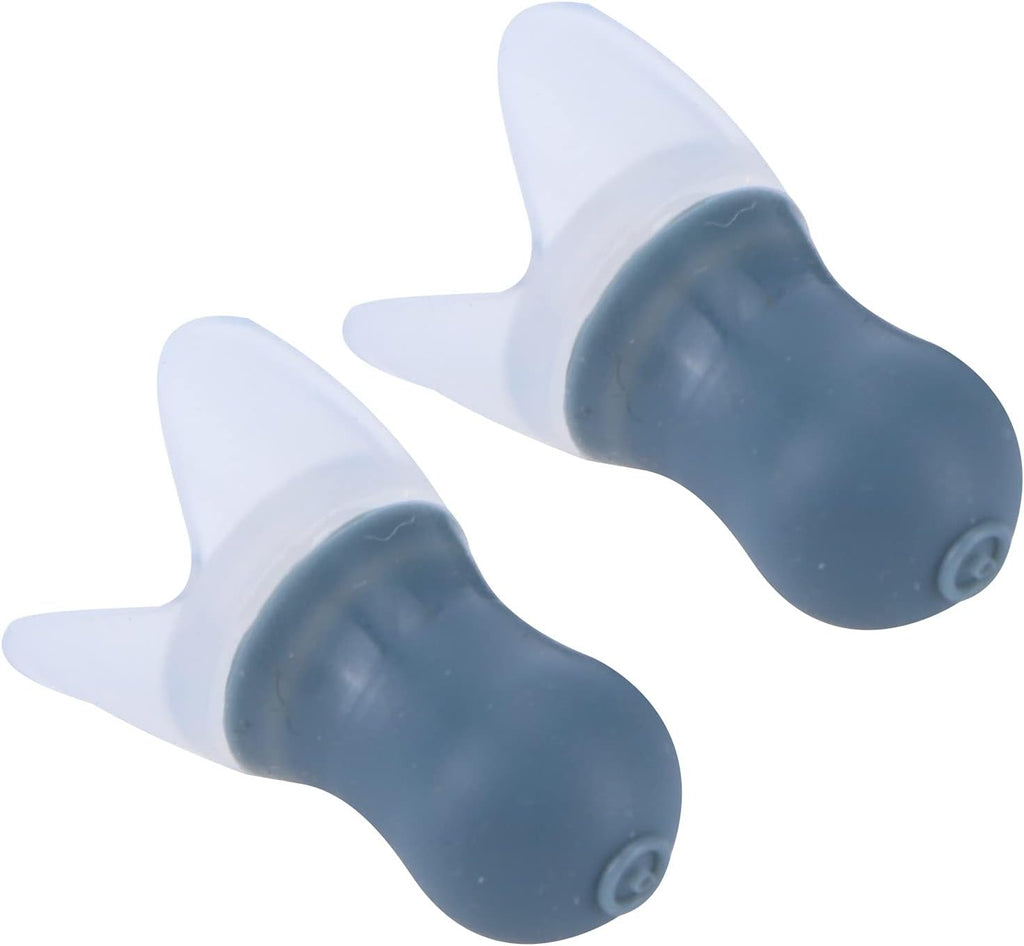 Sauna Earplug, Silicone Noise Reduction Waterproof Anti Allergic Pressure Reduction Earplug with Black Sealing Bottle for Swimmers and Bathers for Swimming(Gray earplugs + Black Bottle)