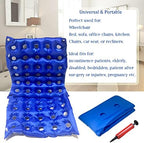MESINURS Bedridden Air Inflatable Seat Cushion with Full Back for Wheelchair, Seat Pad for Elderly Disabled Handicap (A)