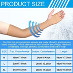 Coume 2 Pairs Elderly Skin Protection Sleeves Arm Protector for Thin Skin Bruising for Men Women(Elegant Style,Medium)