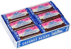 Old-Fashioned Coconut Slice Bars 24ct Case - Neapolitan Chocolate/Vanilla/Strawberry