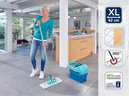 Leifheit Profi XL Micro Duo + Duster Static Floor Wiper (Turquoise, Wood, Marble, Tile)