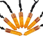 TUMBEELLUWA Healing Orgone Crystal Point Necklace for Unisex Hexagonal Quartz Chip Stones Pendant Single Point Crystal Wand Amulet for Meditation and Yoga