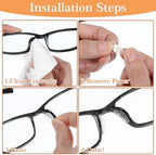 24 Pairs Eye Glass Nose Pads Anti Slip Glasses Nose Silicone Eyeglass Pads Comfort Soft Cushion Stick On Adhesive Nose Pads Replacement for Glasses Sunglasses and Eye Wear (Clear)