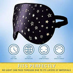 Silk Sleep Eye Mask for Men Women, Comfortable Super Soft Eye Mask with Adjustable Strap, 100% Pure Silk, Works with Every Nap Position, Ultimate Sleeping Aid Blindfold, Blocks Light, Jersey Slumber