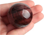 Acxico 1Pcs Red Tiger's Eye Jasper Quartz Sphere Crystal Ball Healing 35-40mm