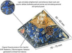 Orgone Pyramid with Lapis Lazuli Crystal and Healing Coil Quartz Point - Natural Healing Stones Orgonite Energy Generator for Yoga Meditation