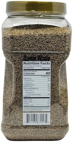 Desi Kitchen Cumin Seeds Whole (Jeera) Spice 5lbs (80oz) 2.27kg Bulk, PET Jar ~ All Natural, NON-GMO, Vegan, Indian Origin