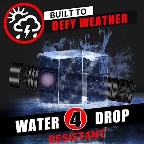 DARKBEAM LED Flashlights Rechargeable USB 2000 High Lumens, Small and Bright Pocket Flashlight, Zoomable Water Resistant Handheld Flash Light for Camping, Outdoor, Emergency with Battery, 2 Pack