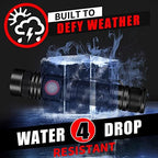 DARKBEAM LED Flashlights Rechargeable USB 2000 High Lumens, Small and Bright Pocket Flashlight, Zoomable Water Resistant Handheld Flash Light for Camping, Outdoor, Emergency with Battery, 2 Pack