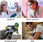 Safety GlassesClear Anti-Fog Goggles Over-Spec Glasses Protective Eye Wear Industrial Approved Wide-Vision（4 PACK）