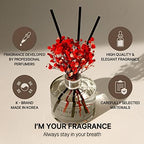 COCODOR Preserved Real Flower Reed Diffuser/Black Cherry / 6.7oz(200ml) / 1 Pack/Reed Diffuser Set, Oil Diffuser & Reed Diffuser Sticks, Home Decor & Office Decor, Fragrance and Gifts