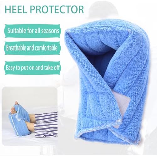 2PCS Heel Protector Cushion-Foot Support Pillow,Anti-Decubitus Heel Pad for Heel Pain Relief,Pressure Sores,Pressure Sores,Bed Sores,Plantar Fasciitis,Adjustable in Size