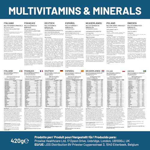 A-Z Multivitamins & Minerals I 365 Vegan Tablets (1 Year Supply) I 26 Essential Active Vitamins, Minerals & Micronutrients for Men and Women I Made in The UK by Prowise Healthcare