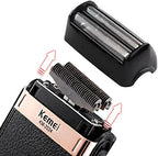 KEMEI Men's Electric Razor Waterproof Reciprocating Razor Cordless Precision Beard Trimmer Twin Blade USB Rechargeable Grooming Razors,Shaving & Hair Removal Products, KM-2024
