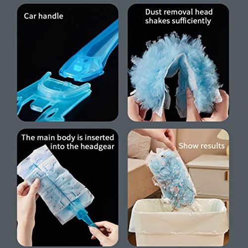 Flash Duster Dust Magnet, Fluffy Duster Refills, Hand Duster Refills Kit With Hanging Hook, Wash-Free Good Grips Microfiber Hand Duster for Home High Ceilings, Furniture (8 PCS)