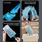 Flash Duster Dust Magnet, Fluffy Duster Refills, Hand Duster Refills Kit With Hanging Hook, Wash-Free Good Grips Microfiber Hand Duster for Home High Ceilings, Furniture (8 PCS)
