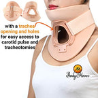 BodyMoves Philadelphia Soft Foam Cervical Collar Plus hot and Cold ice Pack -Neck Traction Device 3 1/4 Inch Immobilizer Collar Support Adjustable Neck and Head Braces (Large)