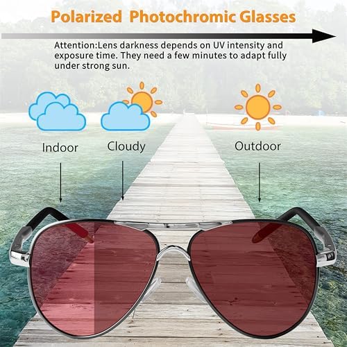 ROCKNIGHT Polarized Aviator Sunglasses for Men Women Metal Flat Top Sunglasses lightweight Driving UV400 Outdoor 58mm