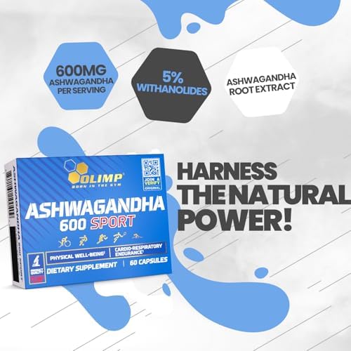 OLIMP Ashwagandha KSM-66 – 60 Vegan Capsules - Organic Ashwagandha Capsules for Stress Relief, Energy & Focus – Adaptogen Supplement - 5% Withanolides