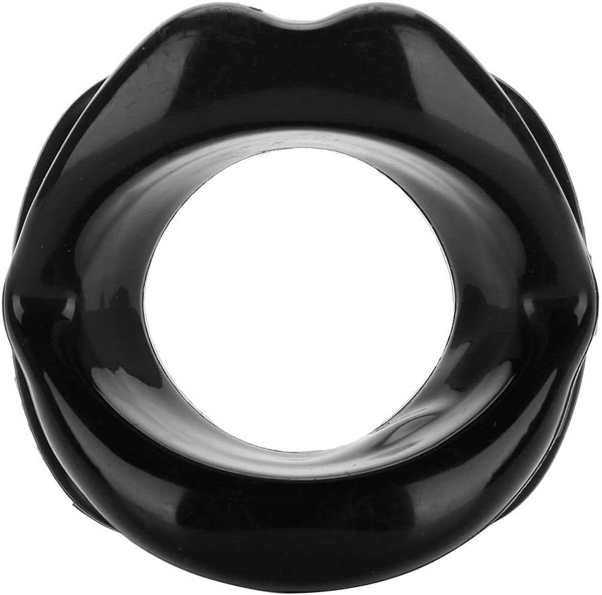 Face Slimmer Lip Trainer Silicone Face Lifting Lip Exerciser Mouth Muscle Tightener Tightening Anti Wrinkle Anti Aging Oral Exerciser Facial Slimmer Tool (Black)