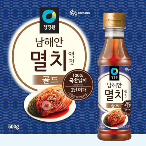 Premium Korean Anchovy Sauce Gold 17.6oz – Fermented Seasoning for Kimchi, Soups & Stews