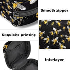 Sanitary Napkin Storage Bag,Period Bag,Pad Bag,Bees Black Background,Period Pouch