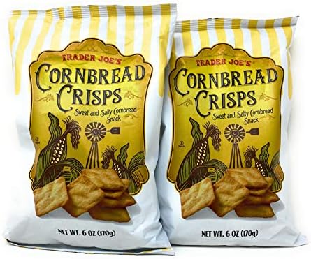 Trader Joe's - Cornbread Crisps - Sweet and Salty Snack 6oz (2 Bags)
