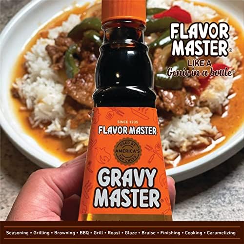 Gravy Master: Grilling, Seasoning and Browning Sauce - Ready to Use - 1 Bottle (5 fl oz) - Vegetarian, No Gluten, Kosher, Pareve - Grill, Glaze, Braise, Steak Crust - Made in the USA Since 1935