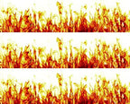 Fire and Flames Strips Edible Cake Topper